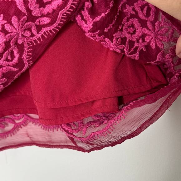 Sundance embroidered sheer sleeve top - Picture 6 of 10